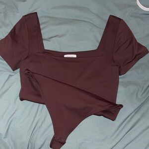 Aritzia Dark Brown Bodysuit